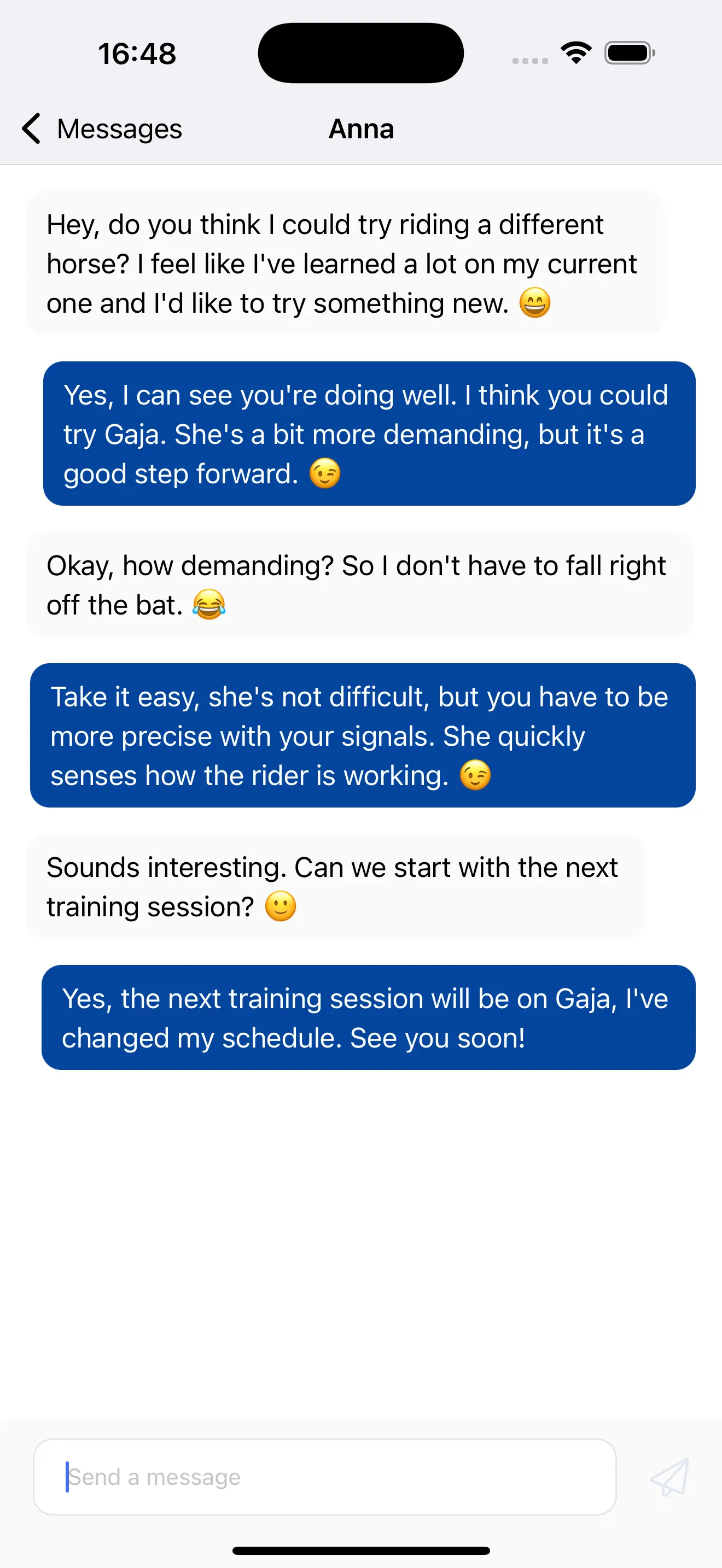 Contact with customers